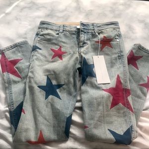 NWT Authentic Stella McCartney Star Light Wash Skinny Jeans